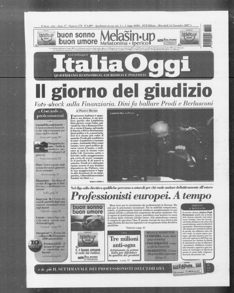 Italia oggi : quotidiano di economia finanza e politica